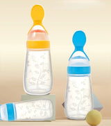 Biberon bébé avec cuillère silicone souple - outil alimentation complémentaire nourrisson toddler