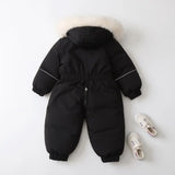 Combinaison ski bébé Mybooni — Col fourrure hiver garçon et fille