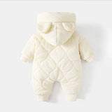 Combinaison hiver bébé fourrure intérieure - grenouillère ourson chaud 0-12 mois