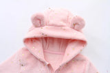 Grenouillère bébé flanelle douce chaude - combinaison imprimée cartoon automne-hiver 0-19 mois
