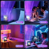 Projecteur aurore boréale Mybooni — Enceinte Bluetooth lumières étoiles chambre bébé