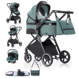 Poussette 3-en-1 pliable Mybooni — Norme EU nouveau-né