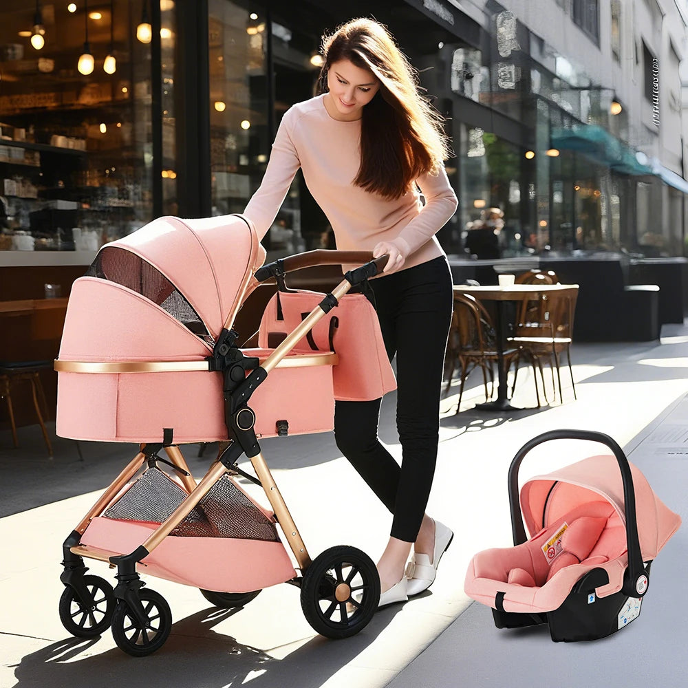 Système voyage 3-en-1 Bouni — Poussette réversible avec housse pluie