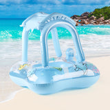 Bouée bébé avec auvent Mybooni | Siège flottant protégé piscine & plage 0-12M