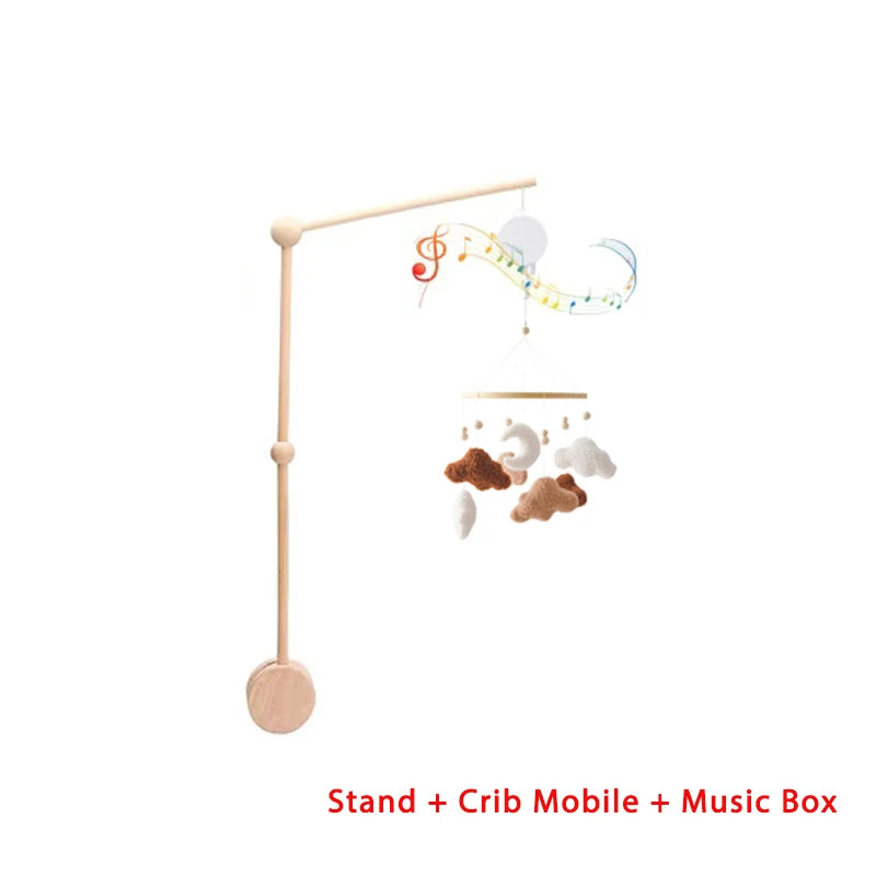 Mobile musical bois lit bébé Mybooni — Hochet suspendu boîte à musique