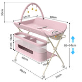 Table à langer mobile pliable Mybooni — Matelas imperméable hauteur réglable