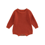 Combinaison tricot nouveau-né printemps-automne - grenouillère pull casual garçon fille 0-2 ans