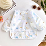 Bavoir tablier imperméable bébé manches longues - smock alimentation enfant plastron bavette vêtement