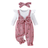 Barboteuse bébé fille floral Mybooni — Grenouillère manches longues avec bandeau