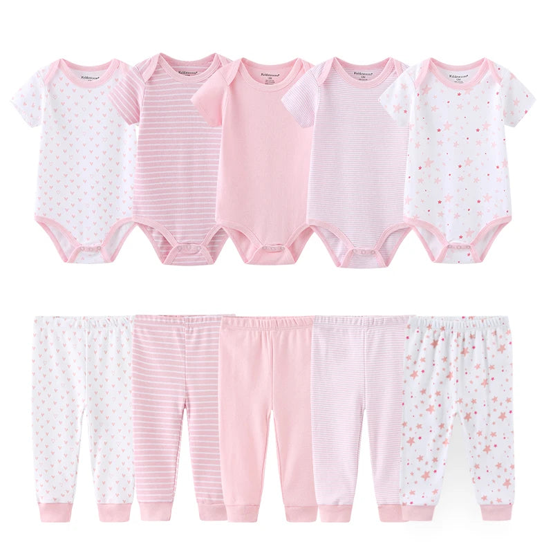 Coffret vêtements bébé 10 pièces Mybooni — Body et pantalon toutes saisons