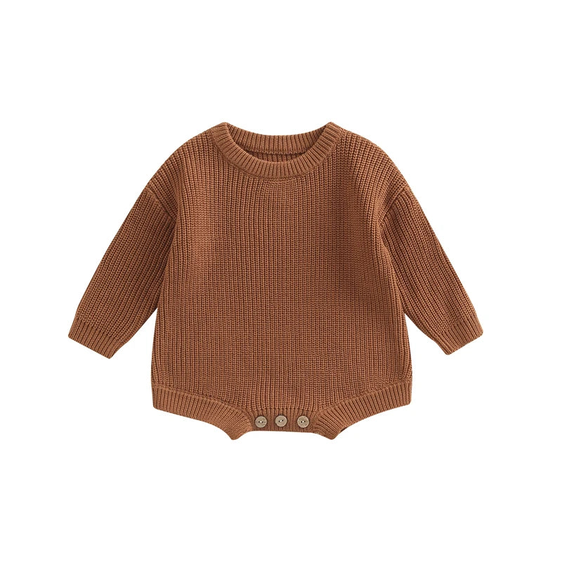 Barboteuse tricot bébé Mybooni | Pull manches longues — Garçon & Fille 0-2 ans