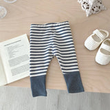Legging bébé bicolore rayé automne - pantalon enfant couleurs bonbon 3-18 mois