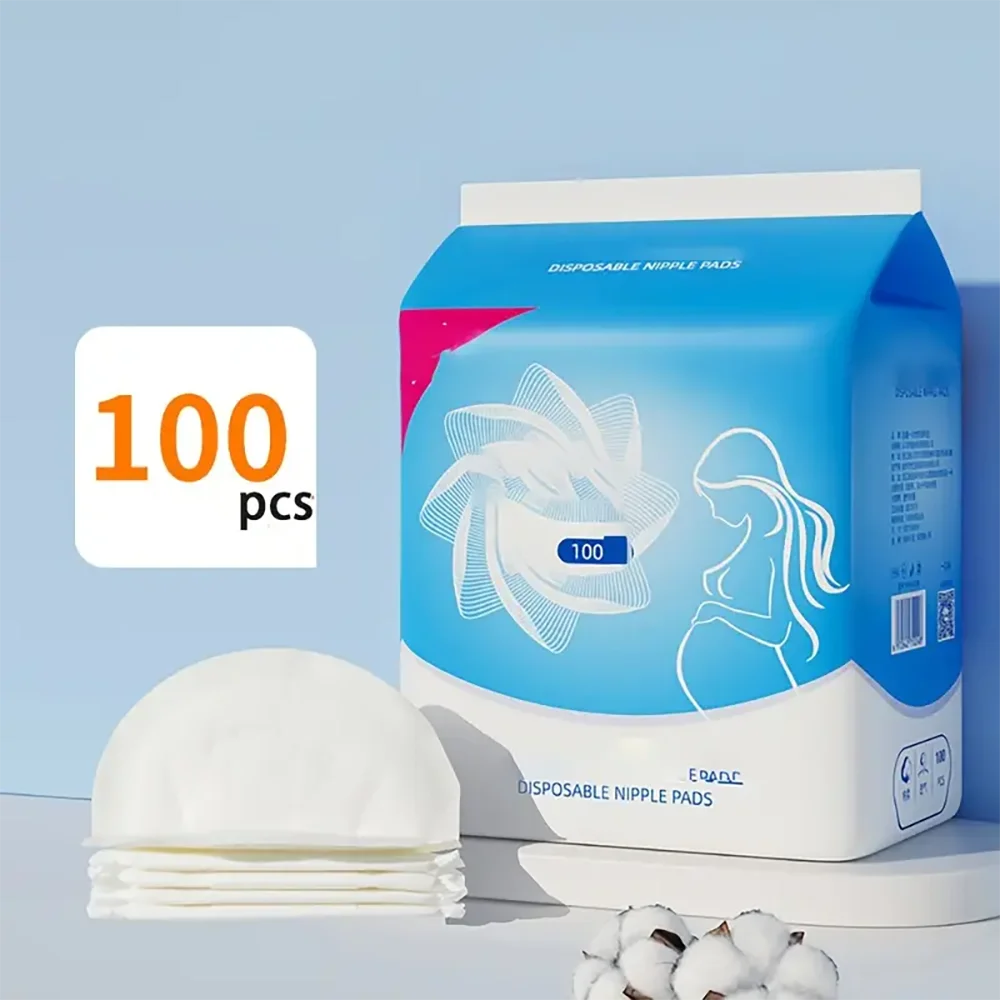 100 coussinets allaitement jetables doux - protège-seins confortables polyester blanc pour maman
