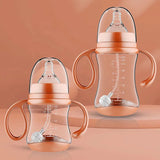 Biberon bébé silicone anti-chute Bouni — Paille et poignée isotherme