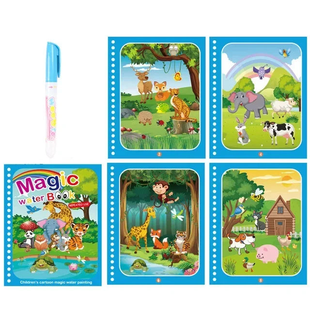 Cahiers coloriage magiques à l'eau Mybooni — Jouet Montessori éducatif 2-4 ans