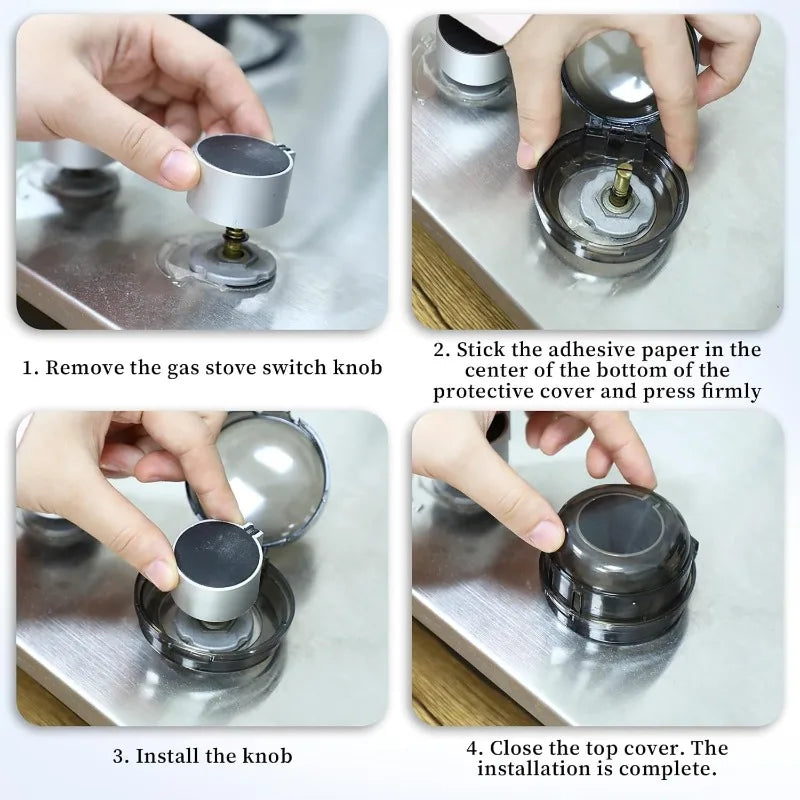 2/4/8Pcs Stove Knob Covers Child Safety Plastic — vue complémentaire 8