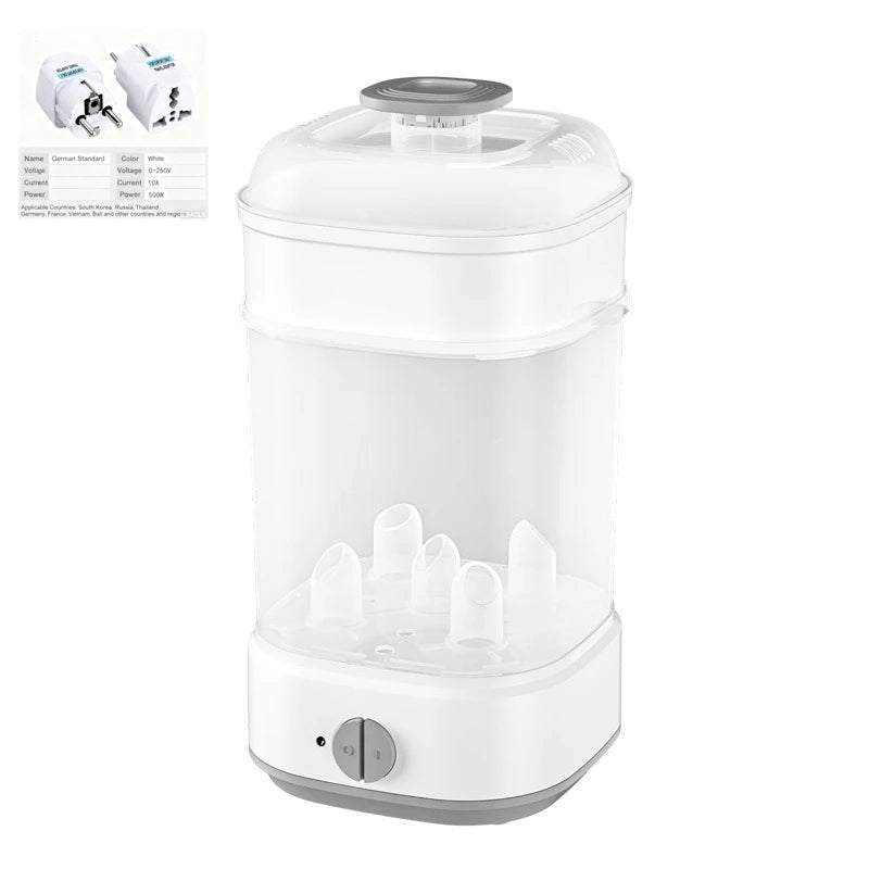 Stérilisateur vapeur électrique biberon multifonction - chauffe-lait bébé avec minuterie