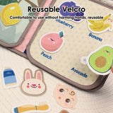 Livre Montessori bébé Mybooni | Activités tissu sensoriel animaux 0-36M