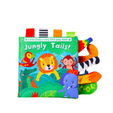 Livre tissu 3D queue grelot bébé Mybooni — Cognitif éveil parent-enfant