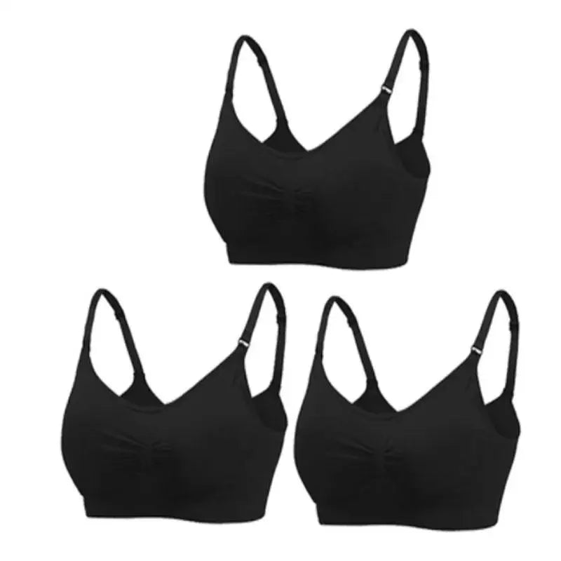 Lot 3 soutiens-gorge d'allaitement coton respirant grande taille push-up