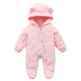 Grenouillère bébé flanelle douce chaude - combinaison imprimée cartoon automne-hiver 0-19 mois