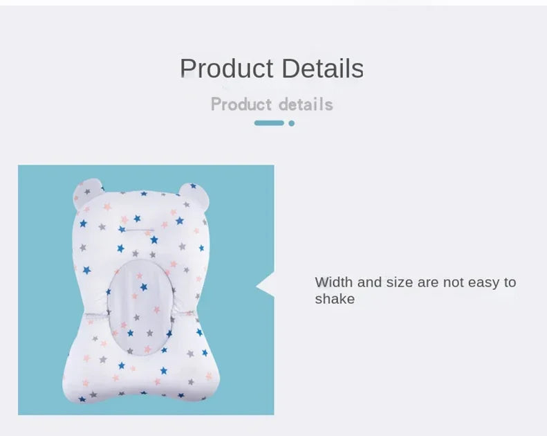 Oreiller baignoire nouveau-né antidérapant - coussin soutien corps bébé siège bain pliable tapis