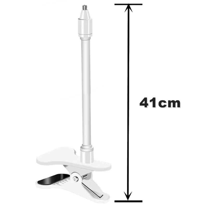 Support caméra babyphone flexible clip - fixation universelle pliable sans perçage webcam moniteur