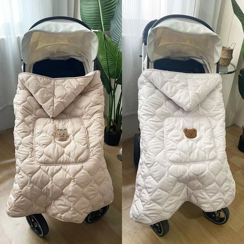 Cape de portage bébé Bouni — Capuche couverture chaude 80×85 cm
