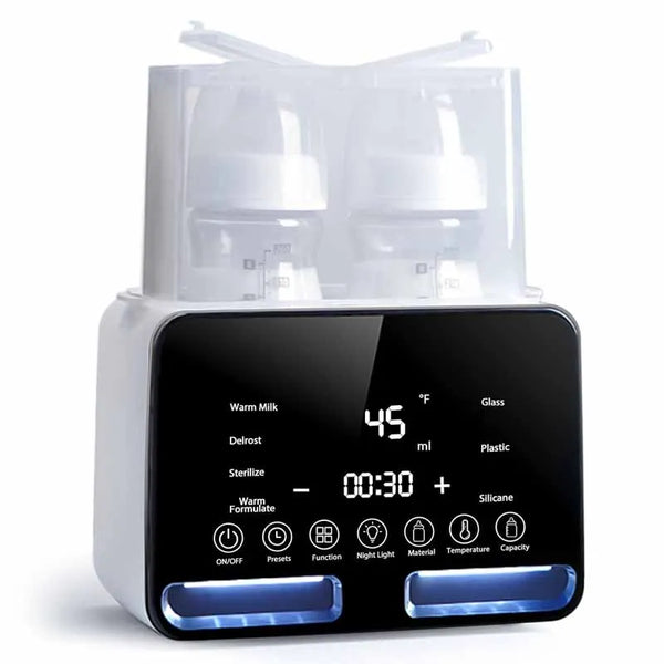 Biberon bébé EU 220V en situation d'utilisation