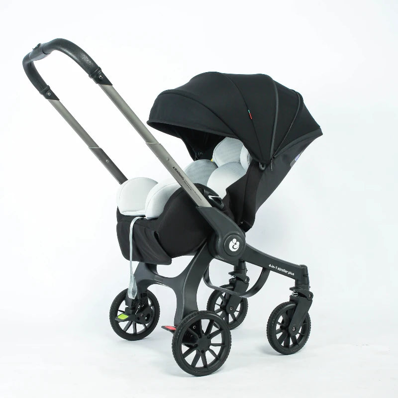 Poussette 4-en-1 pliable Mybooni — Siège auto intégré