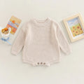 Combinaison tricot nouveau-né printemps-automne - grenouillère pull casual garçon fille 0-2 ans