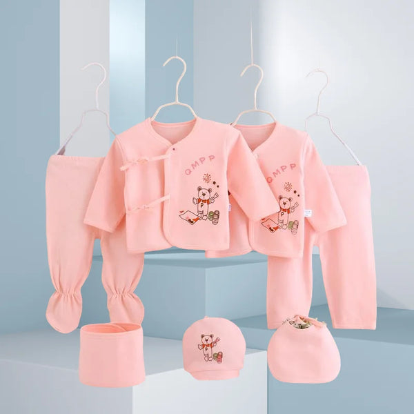 Coffret vêtements nouveau-né 7 pièces Bouni — Body, pantalon, bavoir et bonnet