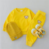 2PCS Children's Set Spring and Autumn Simple Li Marron en situation d'utilisation