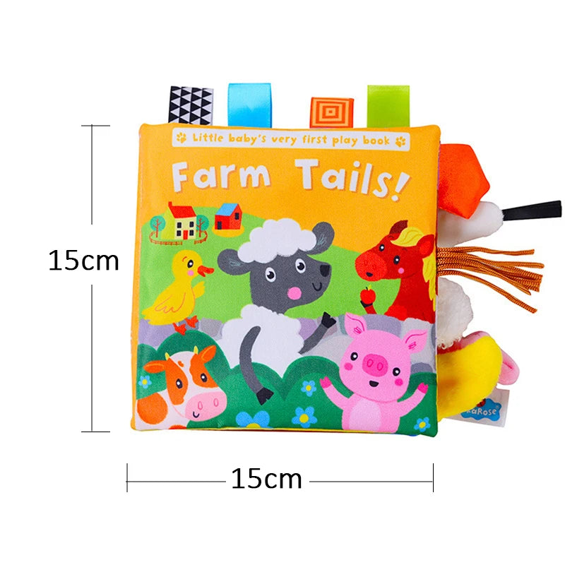 Livre tissu activités Montessori Mybooni — Noir et blanc bébé 0-12M