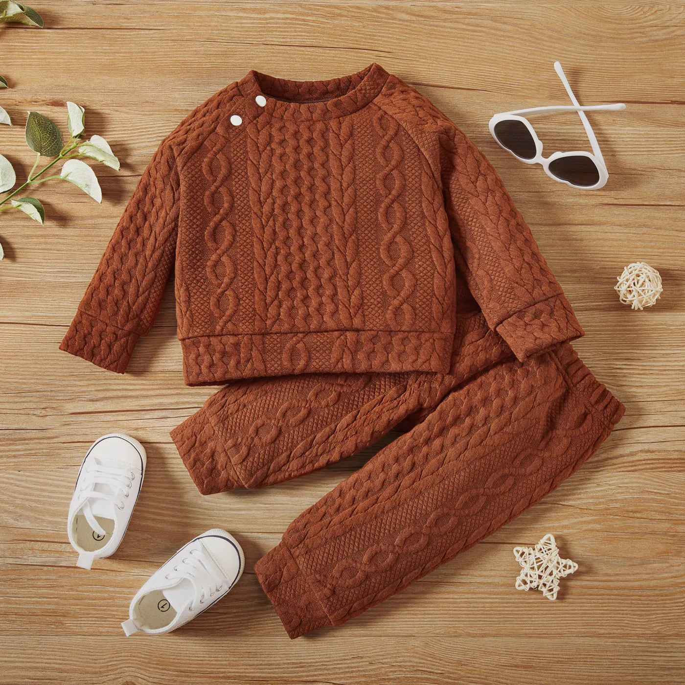 Ensemble bébé 2 pièces Bouni — Haut manches longues et pantalon 7 coloris
