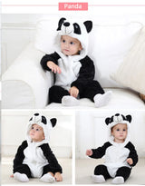 Combinaison pyjama bébé flanelle cartoon - grenouillère licorne/lapin/dinosaure animal
