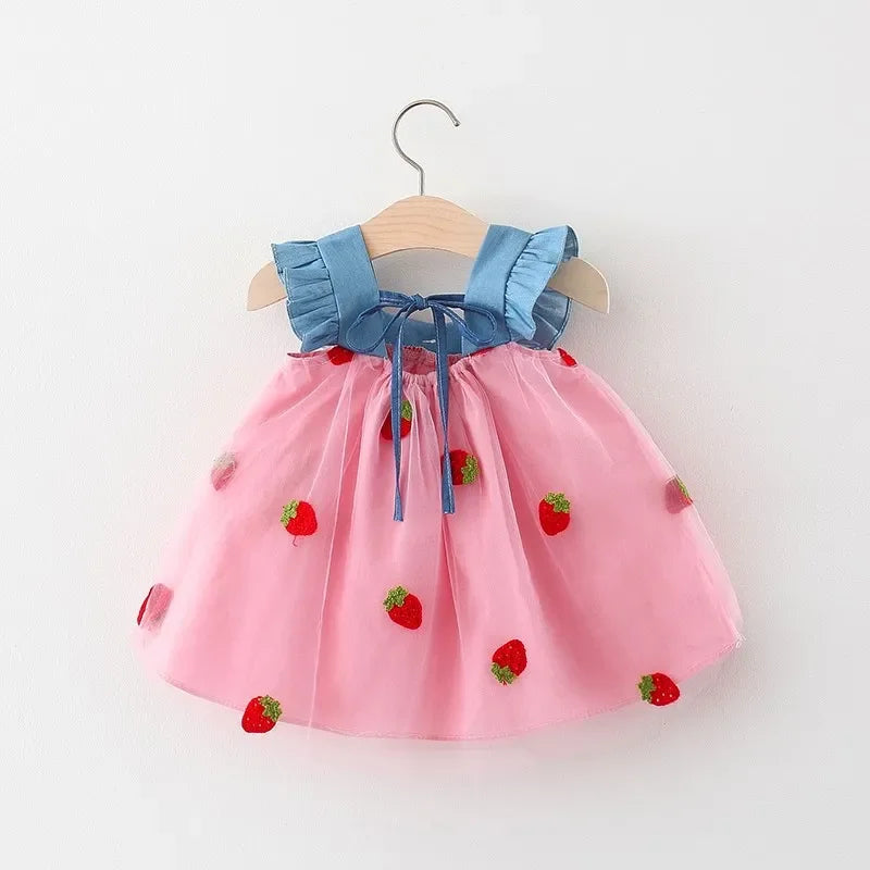 Robe bébé fille été cerises Mybooni — Filet de plage mignonne