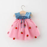 Robe bébé fille été cerises Mybooni — Filet de plage mignonne
