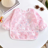 Bavoir tablier imperméable bébé manches longues - smock alimentation enfant plastron bavette vêtement