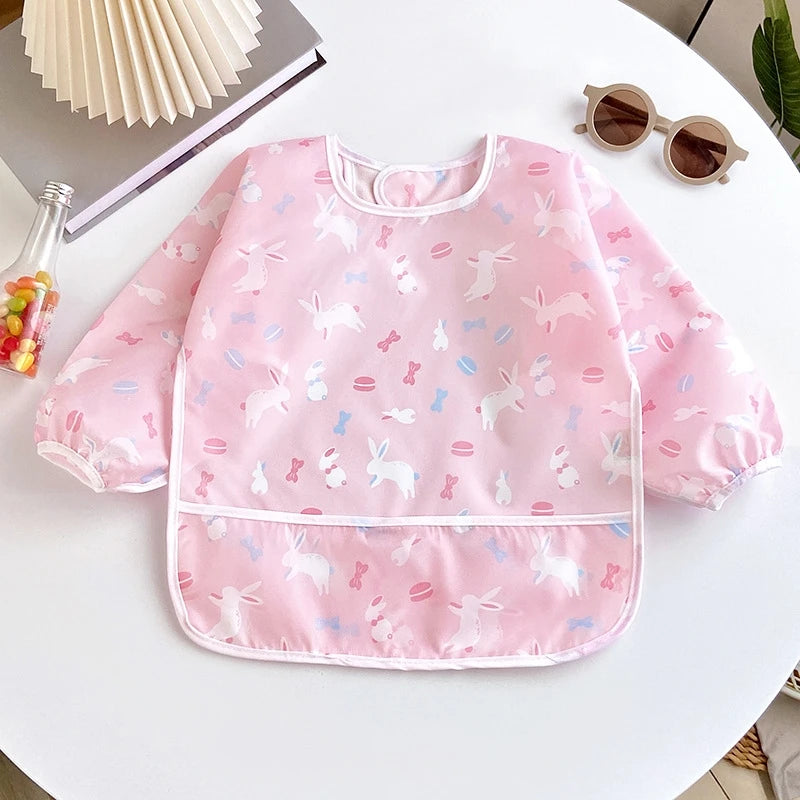 Bavoir imperméable manches longues Mybooni — Tablier repas protection vêtements