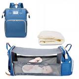 Sac à dos à langer 3-en-1 Bouni — Table à langer + Lit de voyage + Port USB