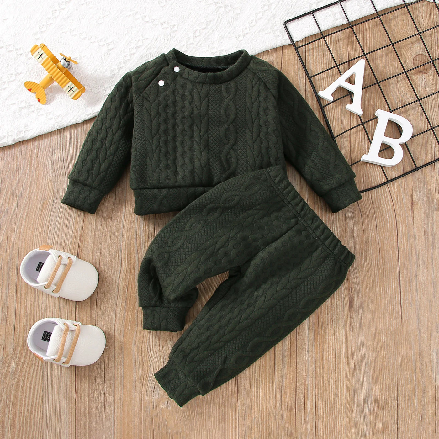 Ensemble bébé 2 pièces Mybooni — Haut manches longues et pantalon 7 coloris
