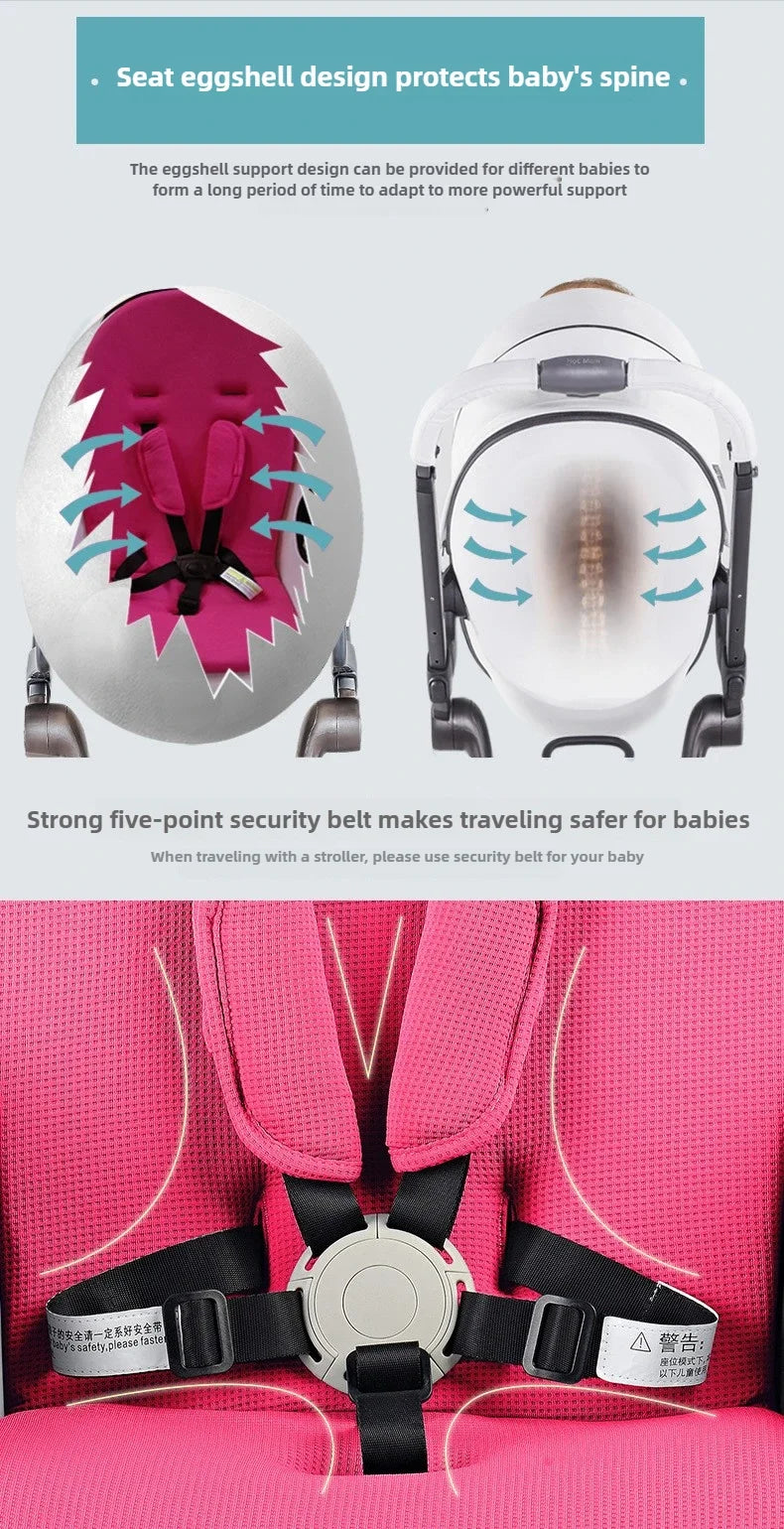 Poussette bébé avec accessoires inclus | Bouni
