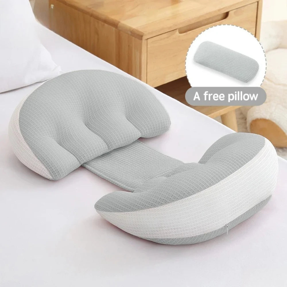 Coussin grossesse Gris en situation d'utilisation
