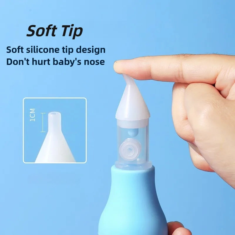 Aspirateur nasal silicone bébé - pompe aspiration nettoyeur nez enfant outil nettoyage nasal