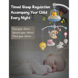 Mobile musical lumineux et projecteur pour lit bébé - télécommande jouet nouveau-né