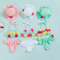 Bikini 3 pièces bébé fille Mybooni — Imprimé fleurs avec chapeau