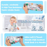 Livre tissu sensoriel 3D bébé Mybooni — Hochet contraste élevé animaux 0-12M