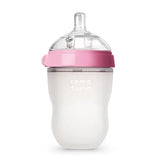 Lot 2 biberons bébé sans BPA Mybooni — Silicone 150 ml et 240 ml vert/rose