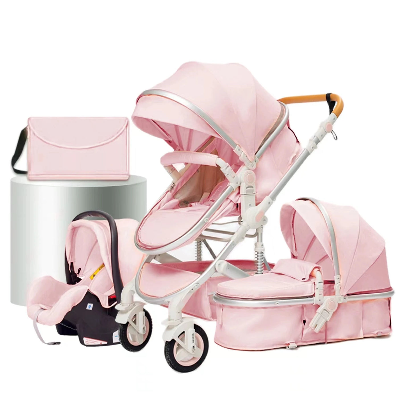 Poussette 3-en-1 pliable Mybooni — Multifonction siège auto inclus